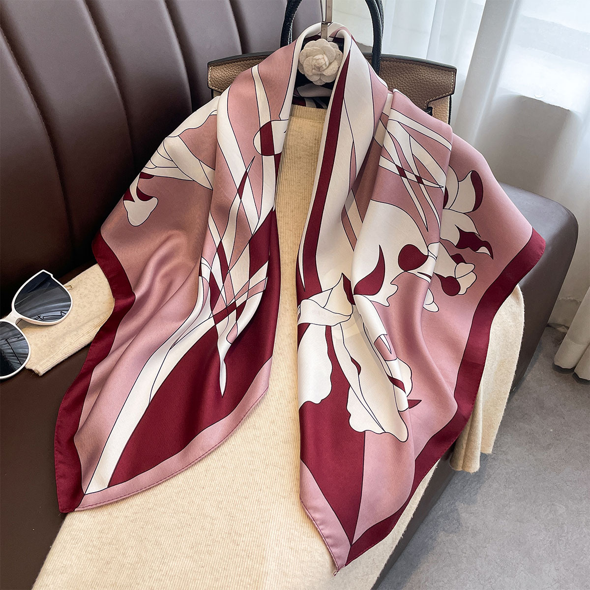 Scarf Silk Square - Foulard carré de luxe en sergé