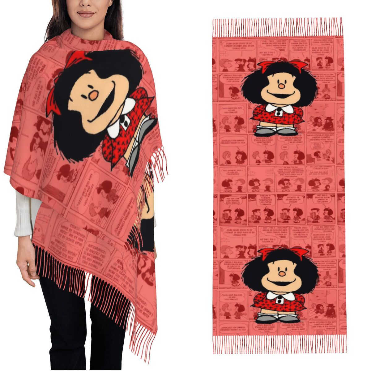 Écharpe à pampilles pour femme - Pashmina Wrap Large avis et prix