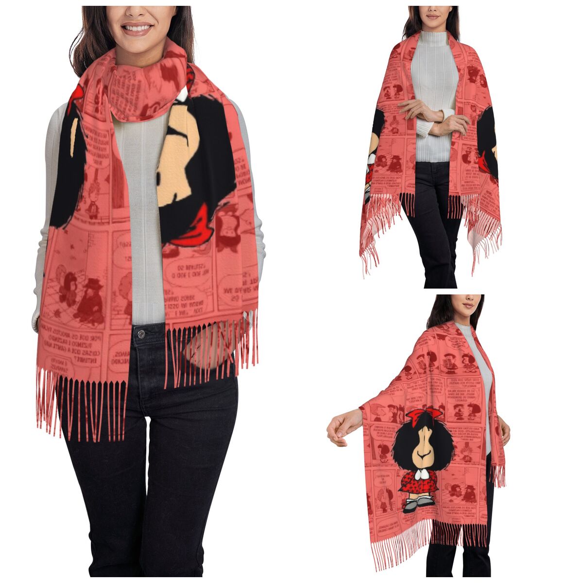 Écharpe à pampilles pour femme - Pashmina Wrap Large avis et prix